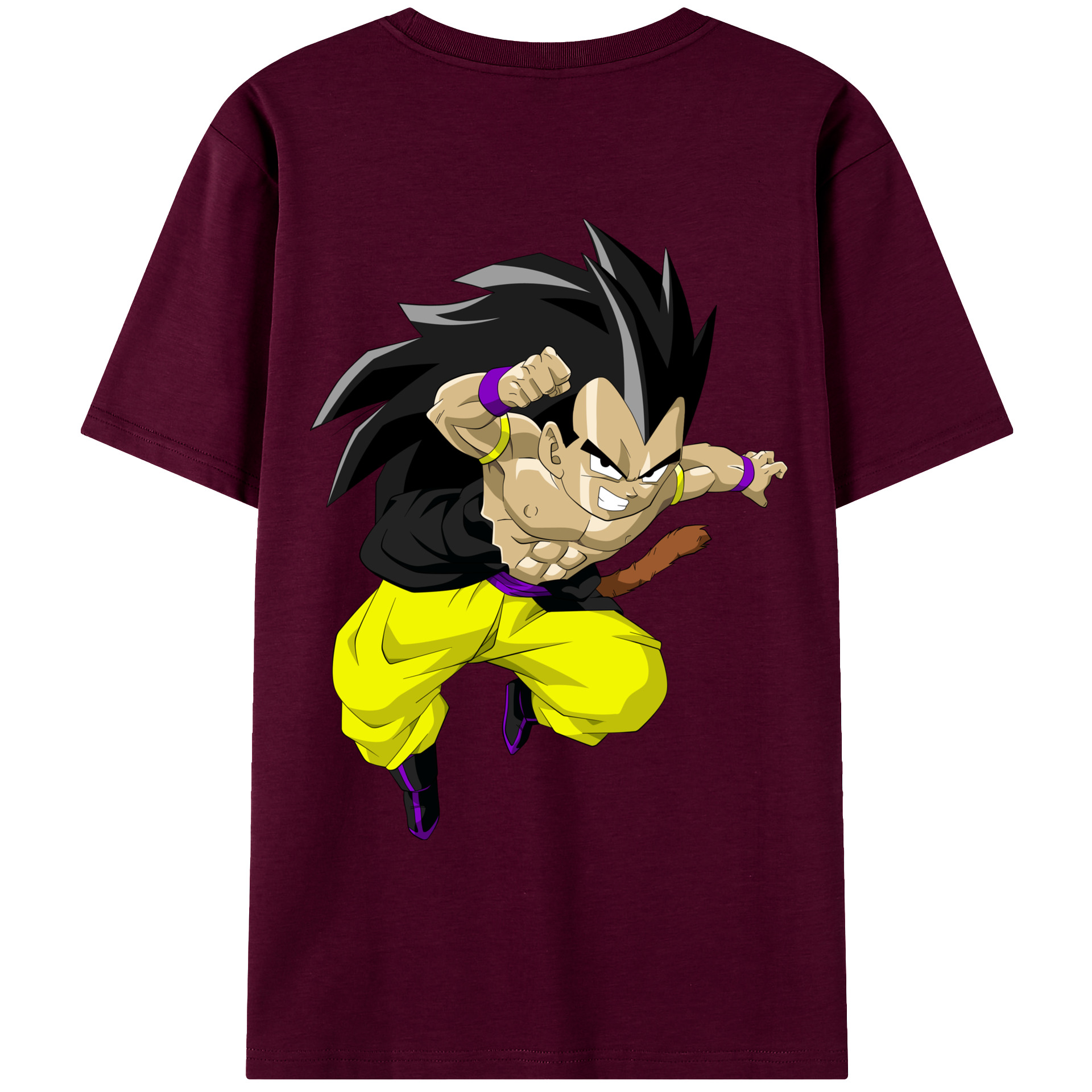 （画像用） ドラゴンボール ベジータ四世（Bejīta Yonsei）DRAGON BALL Vegeta IV レディース半袖Tシャツ(バックプリント)